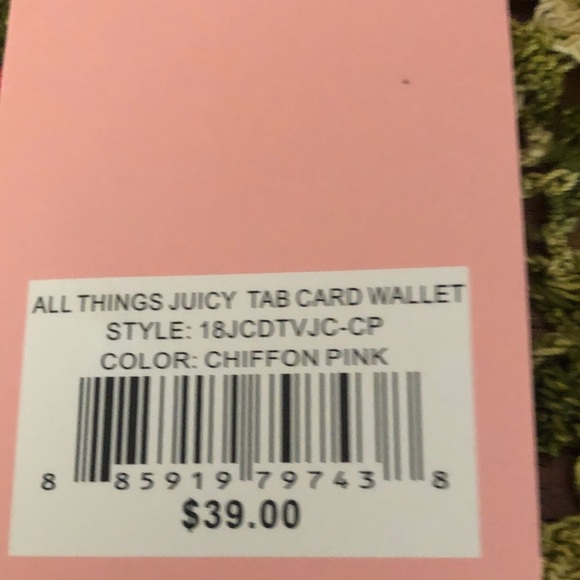 NWT Juicy Couture All Things Juicy Tab Card Wallet w/Printed Insignia - Picture 8 of 8